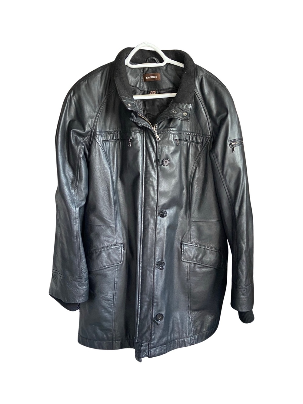 Vintage Danier Black Leather Men's Coat